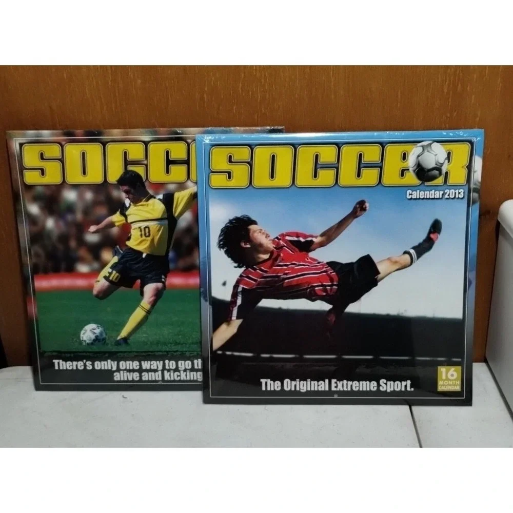 SOCCER- 2012 & 2013 Wall Calendars - Brand New & Sealed 16 Month